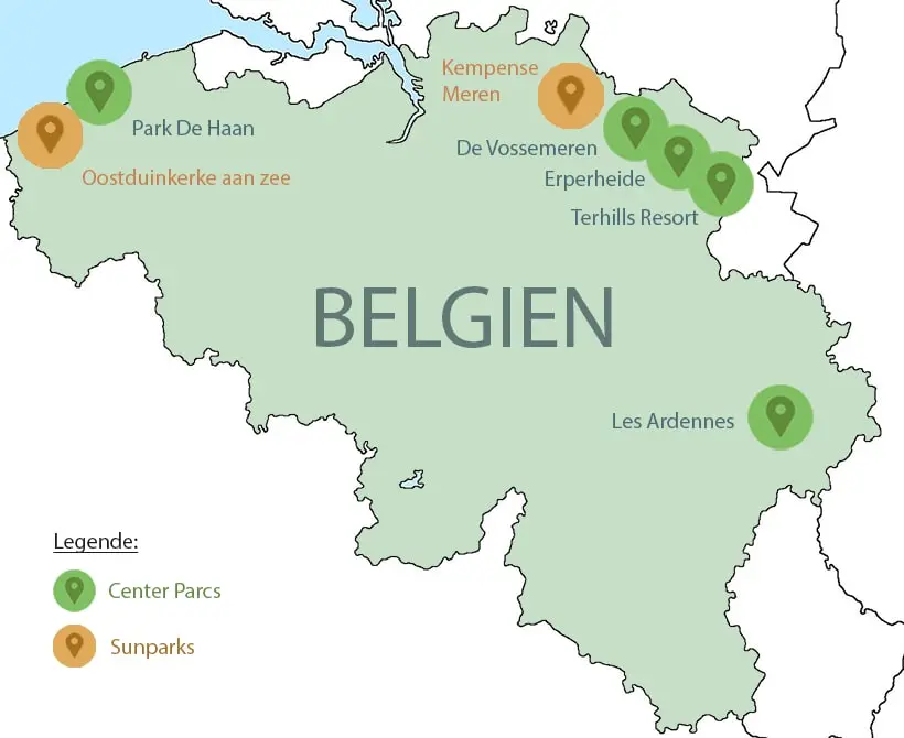 Center Parcs Belgien Karte