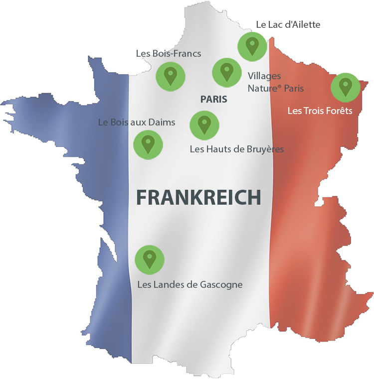 Center Parcs Frankreich Karte
