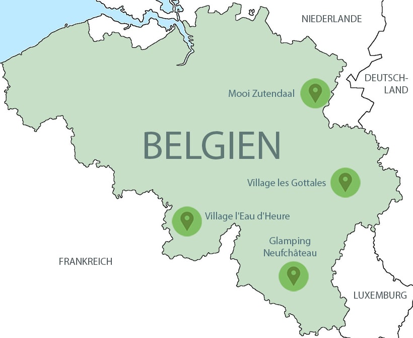 Landal Parks Belgien Karte